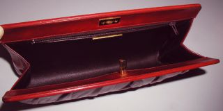CHARLES JOURDAN Paris Leather Clutch Bag Made in France  
