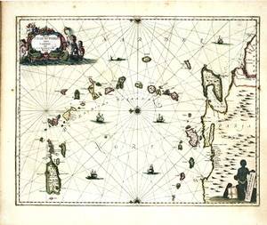 Antique Map s Juan de Puerto Rico Antilles Caribbean America Janssonius 1652  