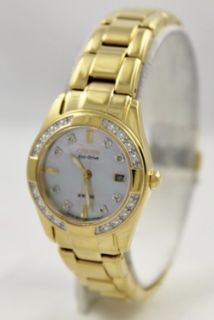 Citizen EW1822 52D Ladies Gold Regent Sapphire Eco Drive Diamond Watch  