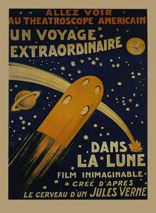 Jules Verne Rocket Ship Voyage Film Movie Large Vintage Poster Repro FREE S H  