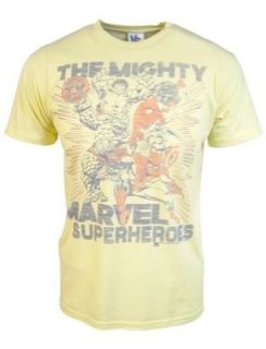 New Authentic Junk Food Mens The Mighty Marvel Super Heroes T Shirt
