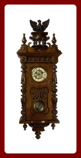 Antique German Junghans Wall Clock at 1900