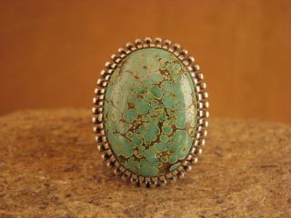 Indian Sterling Silver Turquoise Ring by Kirk Smith Size 9