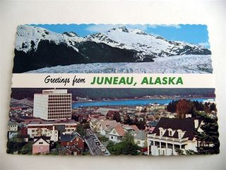 Town Views Juneau Alaska Vintage Postcard
