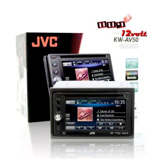 JVC KW AV50 6 1 Double DIN Touchscreen DVD CD  WMA Receiver w Aux