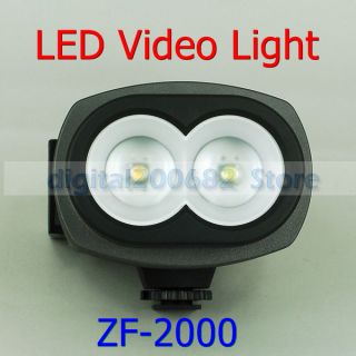ZF2000 Hot Shoe LED Video Light 2000LM 5600K for Camera Camcorder 2X