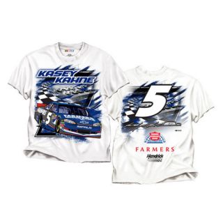 2012 Kasey Kahne 5 Farmers Insurance Speedway White NASCAR Tee Shirt