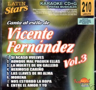 Karaoke Vicente Fernandez Vol 3 CD G