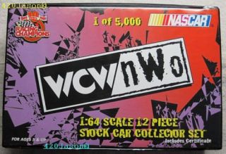 WCW NASCAR Diecast Stock Car 1 64 Collector Set of 12