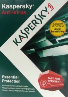 Kaspersky Lab Anti Virus Essential Protection Windows 7 Factory SEALED