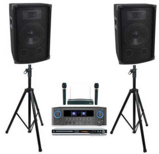 1000 Watt Karaoke DJ System CDG Player Amplifier Speakers Wireless