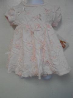 64 00 Kate Mack Biscotti Infant Tickled Dress Pink 12 Months Stained