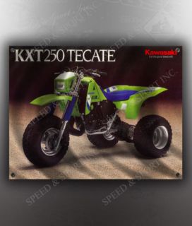 Vintage Kawasaki KXT250 Tecate 3 Wheeler Banner