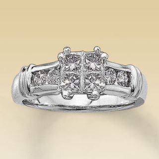 Ring Four Princess Cut Diamonds 1 Carat Total Kay Jewelers