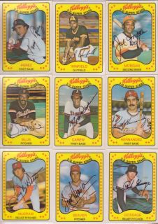 205 Kelloggs 1970 1971 82 Lot Kaline Seaver Jackson Yaz Brett Palmer