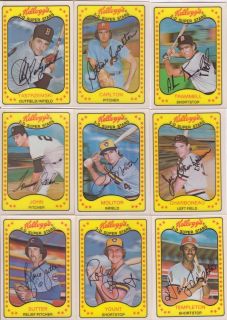 205 Kelloggs 1970 1971 82 Lot Kaline Seaver Jackson Yaz Brett Palmer