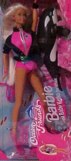 1996 15428 Ocean Friends Barbie w Baby Keiko Whale