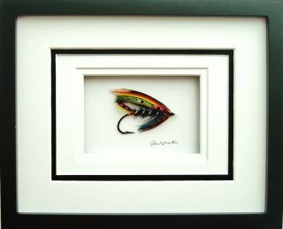 Framed Original Exhibition Salmon Fly Kelsons The Fairy King by