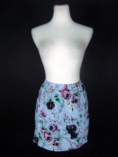 Kendall Jenner Silence Noise Flower Print Silk Mini Skirt XS