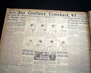 Black Sox Scandal World Series Cincinnati Reds 1919 Newspaper