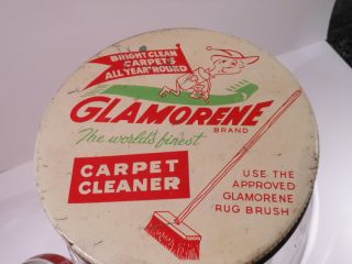 Vintage Antique Glass Jar Bottle Carpet Cleaner 1950s MCM