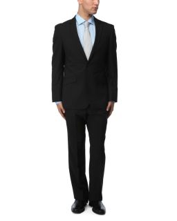 Kenneth Cole Reaction Black Pinstripe Slim Fit Suit