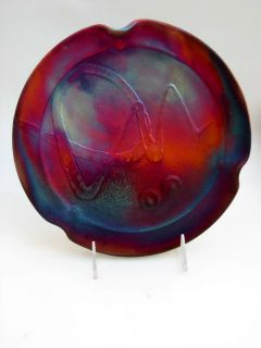 Kerry Gonzalez Copper Raku Small Plate Studio Art Pottery