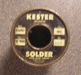 Vintage Tin Spool Kester Industrial Solder