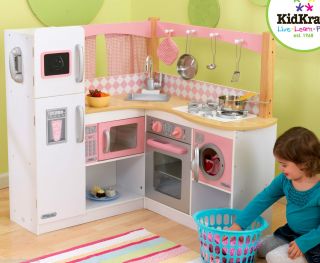 Kidkraft Kids Pretend Play Wood Grand Gourmet Corner Play Kitchen