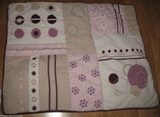 Kimberly Grant Pomegranate Baby Girls Comforter Crib Blanket Dots