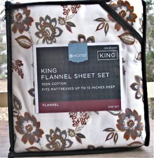 King or Queen Flannel Sheets Set Home Brand