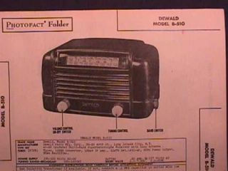 PhotoFact Dewalt B 510 Radio Manual F1