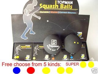 12 Topman Squash Balls 5 Kinds Free Choose Long Endure