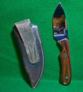 Old Vtg Custom Alvin Kinsey Hunting Skinner Knife Orig Leather Sheath