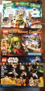 Lego 2824 7952 7958 Star Wars City Kingdom Lot of 3 Advent Calendars