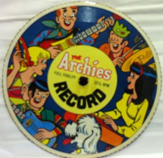 The Archies Hide and Seek 7 VG Kirshner Cereal Box Cut Out Vinyl
