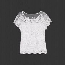 New Abercrombie by Hollister Women Kirstie Lace Top Blouse Cami Navy