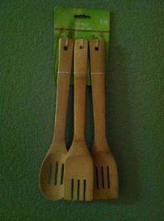 Kitchen Tools and Gadgets 3pc Bamboo Utensil Set