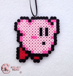 Kirby Dream Land Adventure Necklace Bead Sprite Perler Art