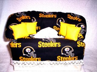 AWESOME PITTSBURGH STEELERS KLEENEX BOX HOLDER OR CAN BE A DOORSTOP