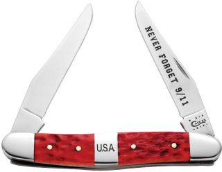Case Knives Muskrat 9 11 Never Forget Commemorative Red Pocket Knife