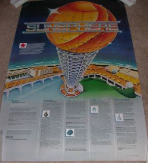 1982 Knoxville Worlds Fair Sunsphere Poster Original