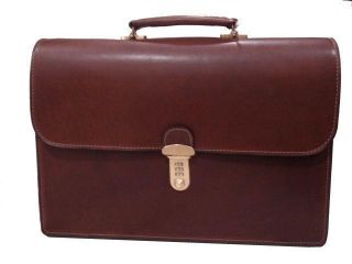 Korchmar F1137   Flap Over Leather Briefcase,laptop case for Lawyers
