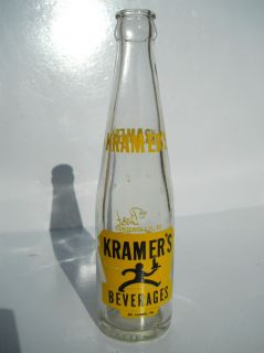 Kramers Beverage ACL Soda Bottle Mt Carmel PA 7oz