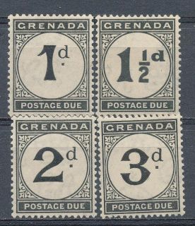 Grenada 1921 3 Postage Dues SC J11 14 Fresh VF OG LH A Good Set