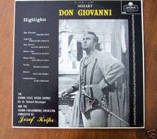 Mozart Don Giovanni Highlights Krips London 5435 LP