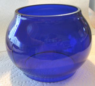 Vintage Kopp Railroad Lantern Cobalt Blue Globe Heavy Glass