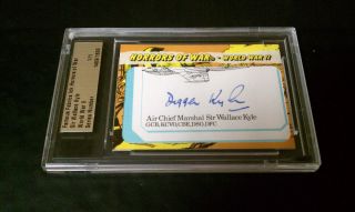 2011 Famous Fabrics Horrors of War SIR WALLACE KYLE auto WWII ROYAL