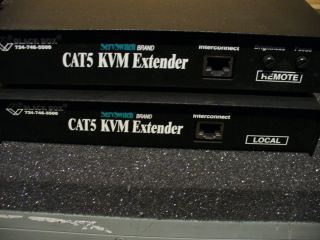 Black Box Cat 5 KVM keyboard video mouse extender remote and local