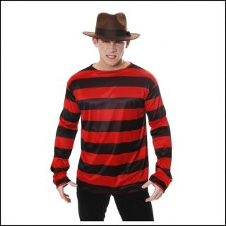 Krueger Red Black Stripe Dennis Freddy Adult Halloween Menace Fancy